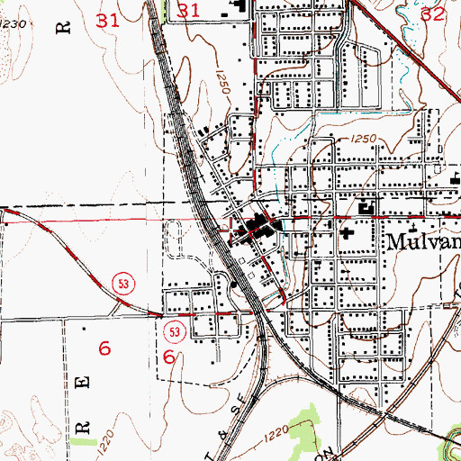Topographic Map of Mulvane Historical Museum, KS