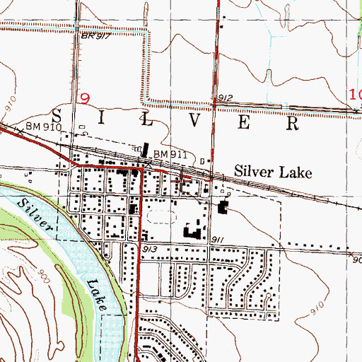 Topographic Map of First Baptist Church, KS