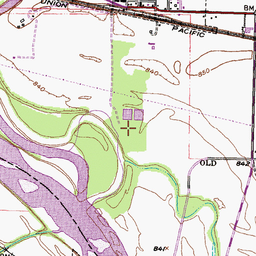 Topographic Map of Perry Wastewater Treatment Facility, KS