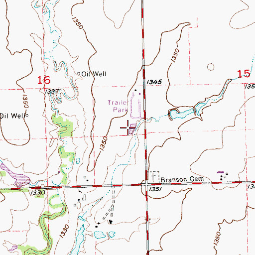 Topographic Map of Stonegate Park Mobile Home Park Wastewater Treatment Facility, KS