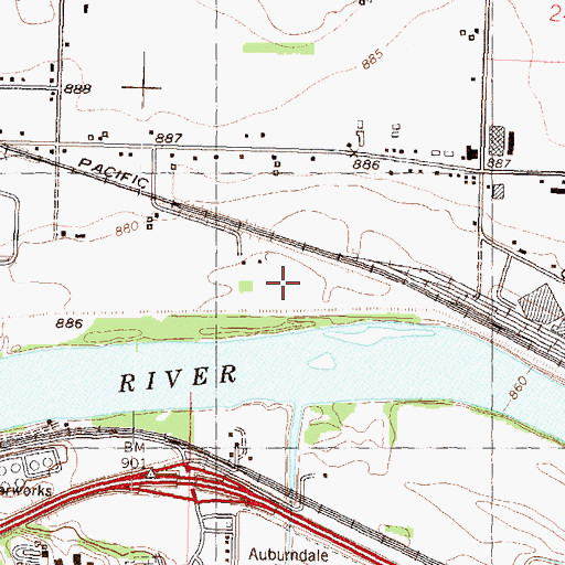 Topographic Map of Topeka North Wastewater Plant, KS