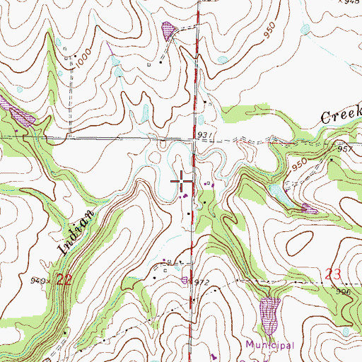 Topographic Map of 119th and Quivira Office Park, KS