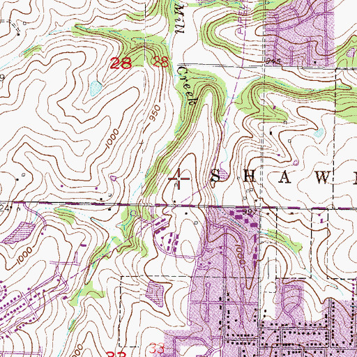 Topographic Map of Bridenstine Medical Building, KS