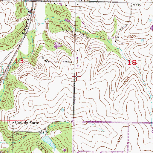 Topographic Map of Brittany Hills Office Park, KS