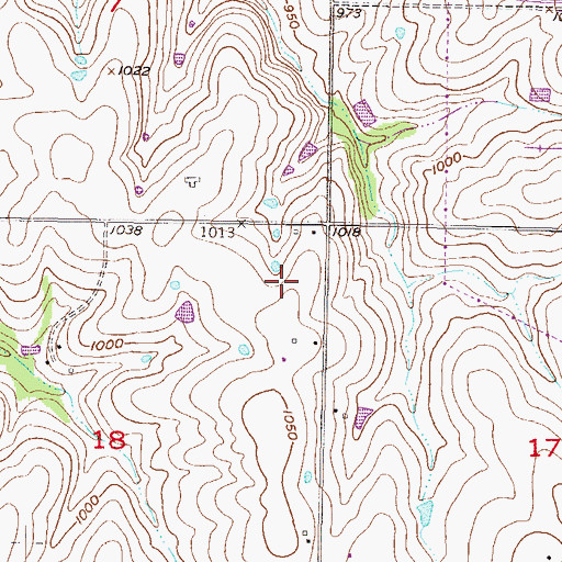 Topographic Map of College and Renner Corporate Center, KS