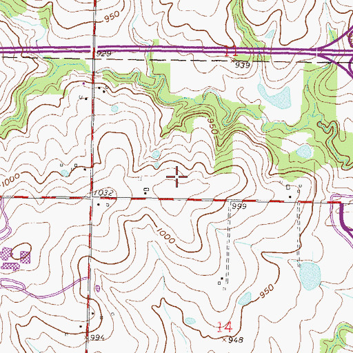 Topographic Map of Commerce Terrace, KS