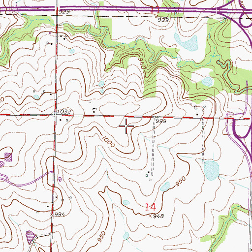 Topographic Map of Compass Corporate Center Building, KS