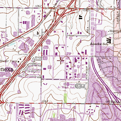Topographic Map of Congleton Industrial Park, KS