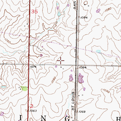 Topographic Map of Country Meadows Industrial Park, KS