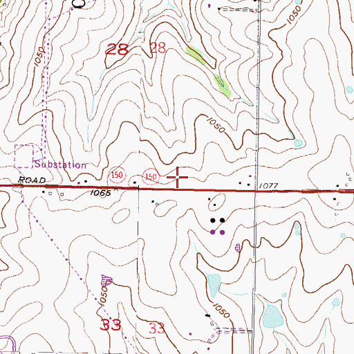 Topographic Map of Greenwood Plaza Shopping Center, KS