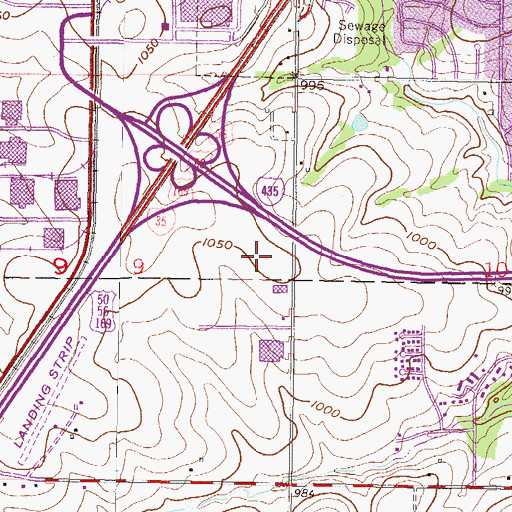 Topographic Map of Horn Business Center, KS