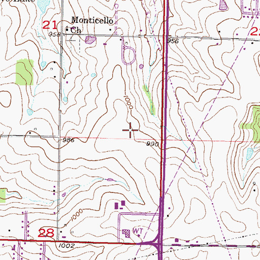 Topographic Map of K - 7 Industrial Park, KS