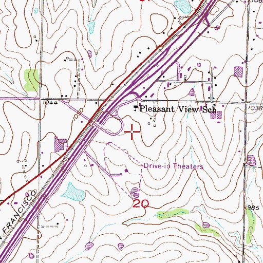 Topographic Map of Kansas Visitors Center, KS