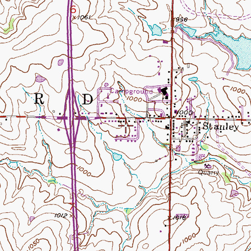 Topographic Map of Kaye - Lynn Professional Plaza, KS