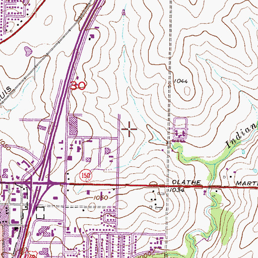 Topographic Map of L and N Industrial Park, KS