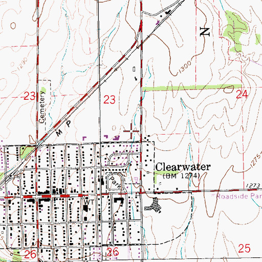 Topographic Map of The River Valley Community Church, KS