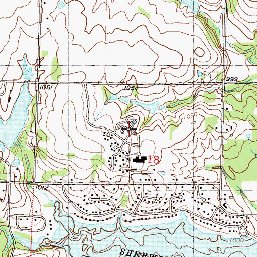 Topographic Map of Aldersgate Village Health Unit Nursing Home, KS