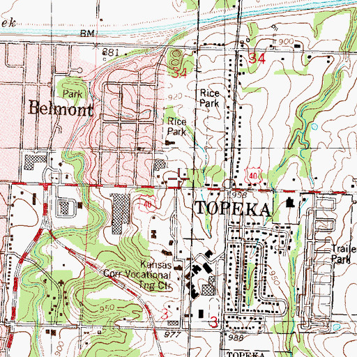 Topographic Map of Apostles Way Church, KS