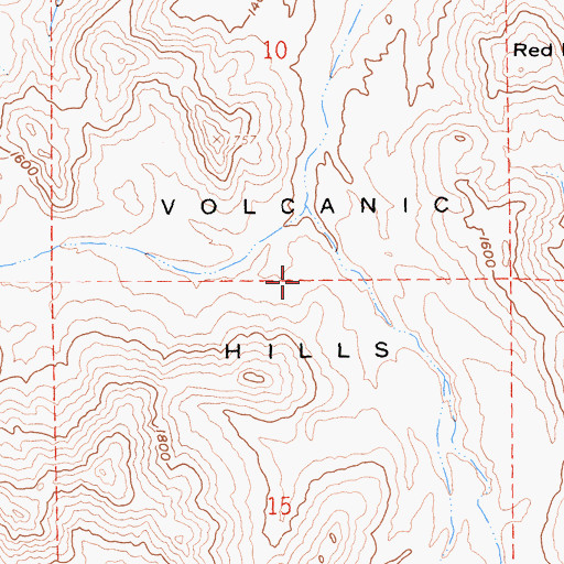 Topographic Map of Volcanic Hills, CA