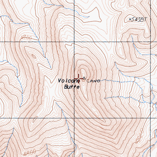 Topographic Map of Volcano Butte, CA
