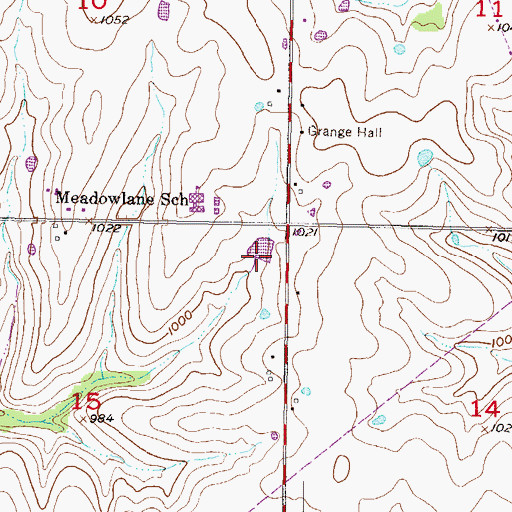 Topographic Map of The Shops of Sunnybrook, KS