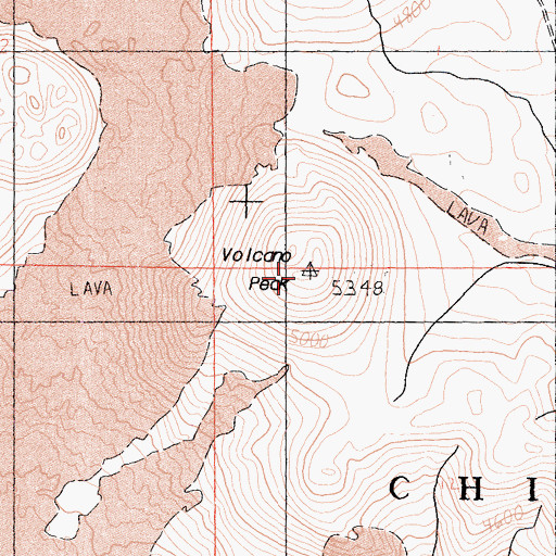 Topographic Map of Volcano Peak, CA