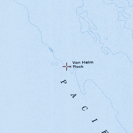 Topographic Map of Von Helm Rock, CA