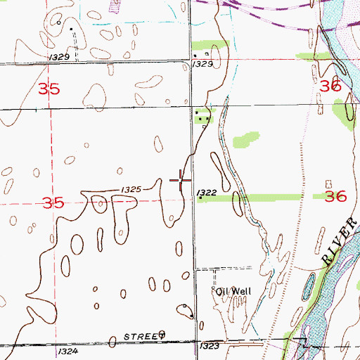 Topographic Map of Brooks Landfill, KS
