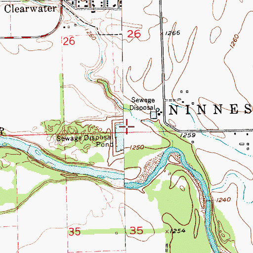 Topographic Map of Clearwater Wastewater Treatment Facility, KS