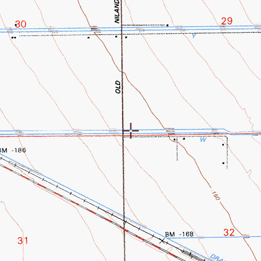 Topographic Map of W Lateral, CA