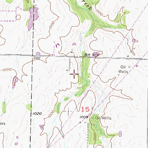 Topographic Map of Gardner Kill Creek Wastewater Treatment Facility, KS