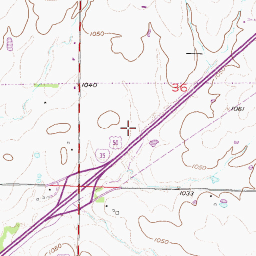 Topographic Map of Gardner Little Bull Creek Wastewater Treatment Facility, KS
