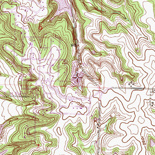 Topographic Map of Jefferson County Sewer District Number 7, KS