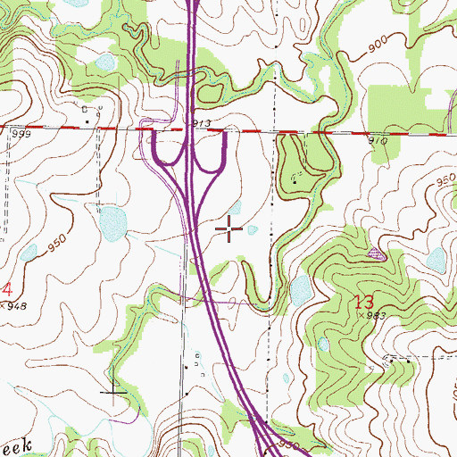 Topographic Map of Johnson County Douglas Smith Middle Basin Indian Creek Wastewater Plant, KS