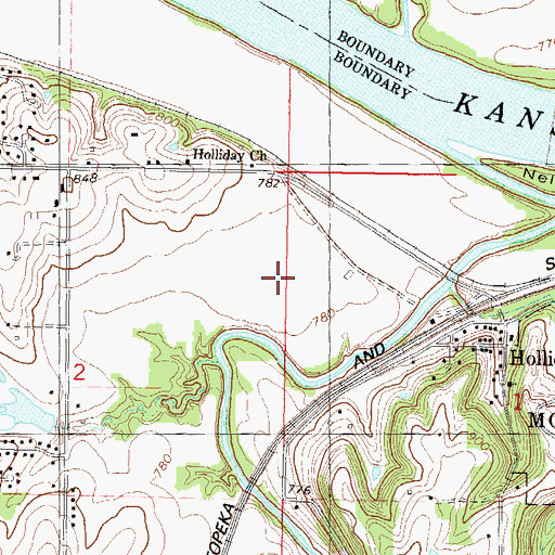 Topographic Map of Johnson County Mill Creek Regional Water Treatment Facility, KS