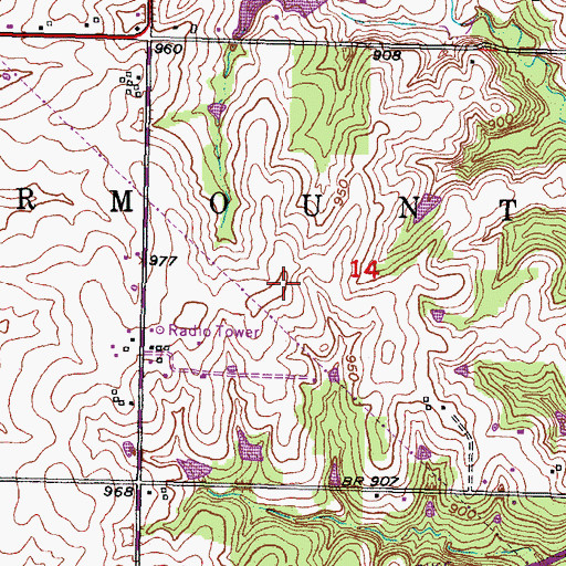 Topographic Map of Leavenworth County Sewer District Number 3 Glenwood Estates, KS
