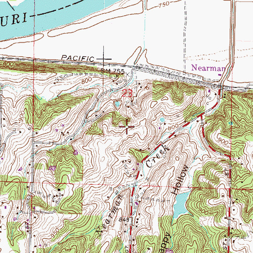 Topographic Map of Nearman Water Treatment Plant, KS