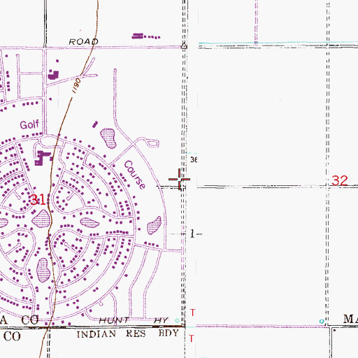 Topographic Map of Sun Lakes, AZ