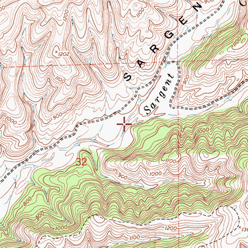 Topographic Map of Walker Canyon, CA