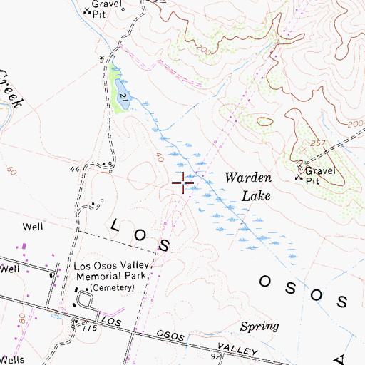 Topographic Map of Warden Lake, CA