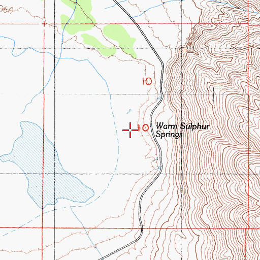 Topographic Map of Warm Sulphur Springs, CA