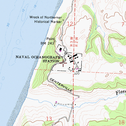 Topographic Map of Naval Support Detachment Monterey, CA