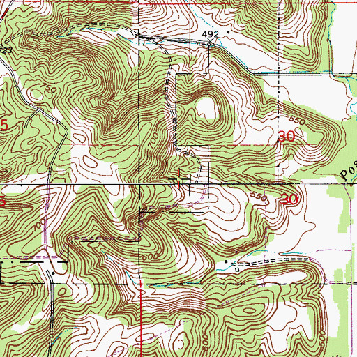 Topographic Map of Naval Surface Warfare Center Crane, IN