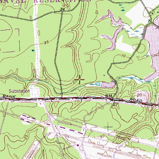 Topographic Map of Naval Weapons Station Charleston, SC
