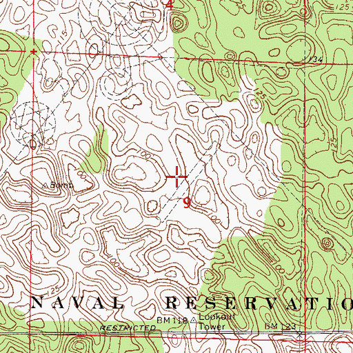 Topographic Map of Pinecastle Impact Range, FL