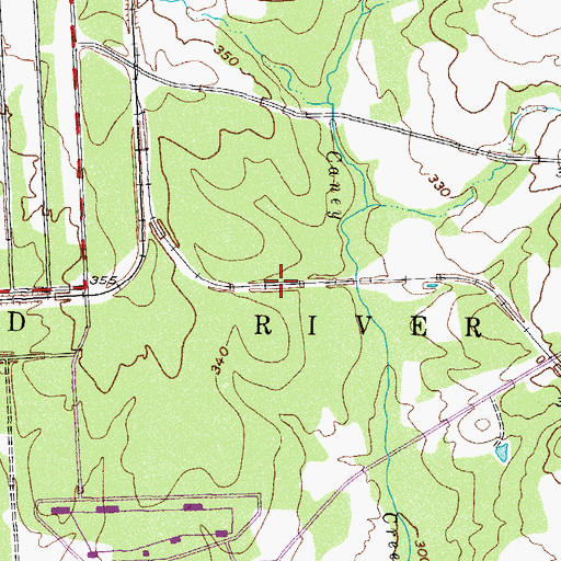 Topographic Map of Red River Army Depot, TX