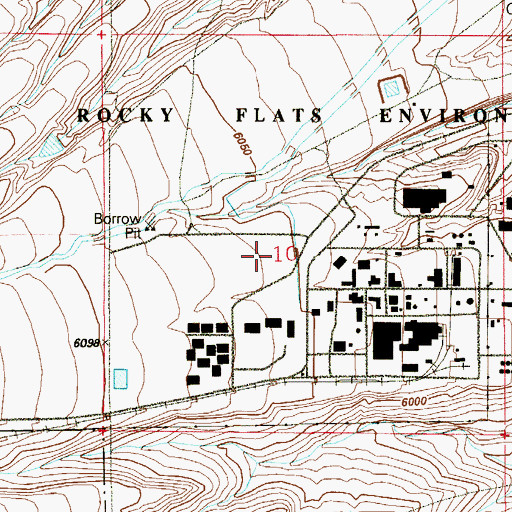 Topographic Map of Rocky Flats Plant, CO