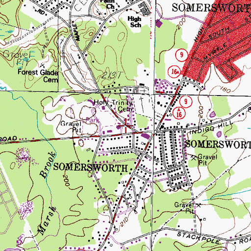 Topographic Map of Somersworth Readiness Center, NH