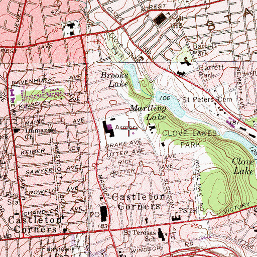 Topographic Map of Staten Island Armory, NY