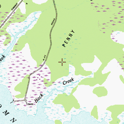 Topographic Map of Aberdeen Proving Ground, MD